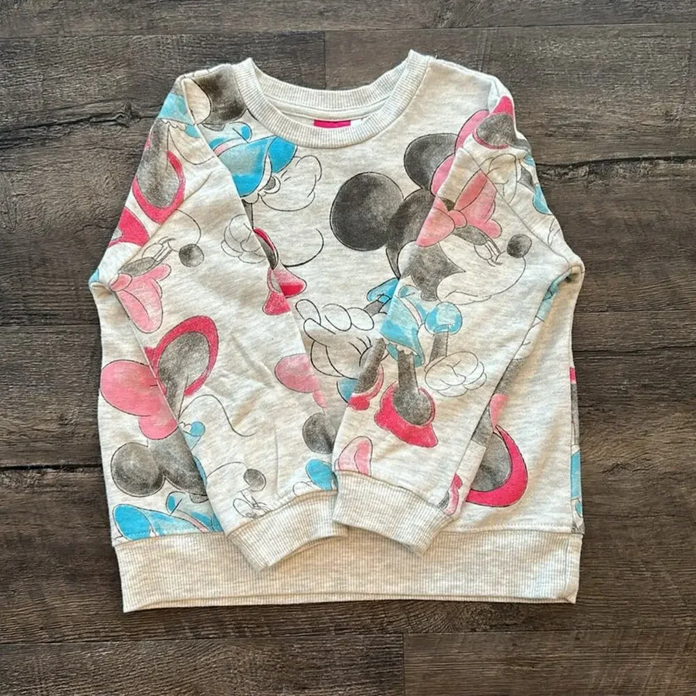 Disney Junior Minnie‎ Mouse 4T Crewneck Pullover Sweatshirt